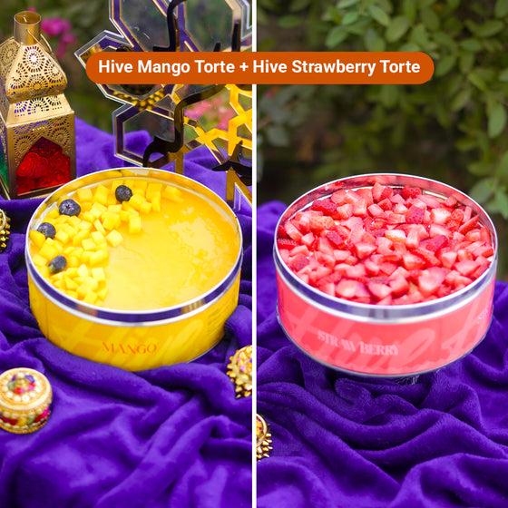 Hive Mango + Strawberry Torte